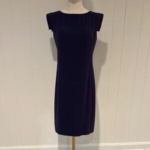 Navy blue MMLafleur Cap Sleeve Midi Dress